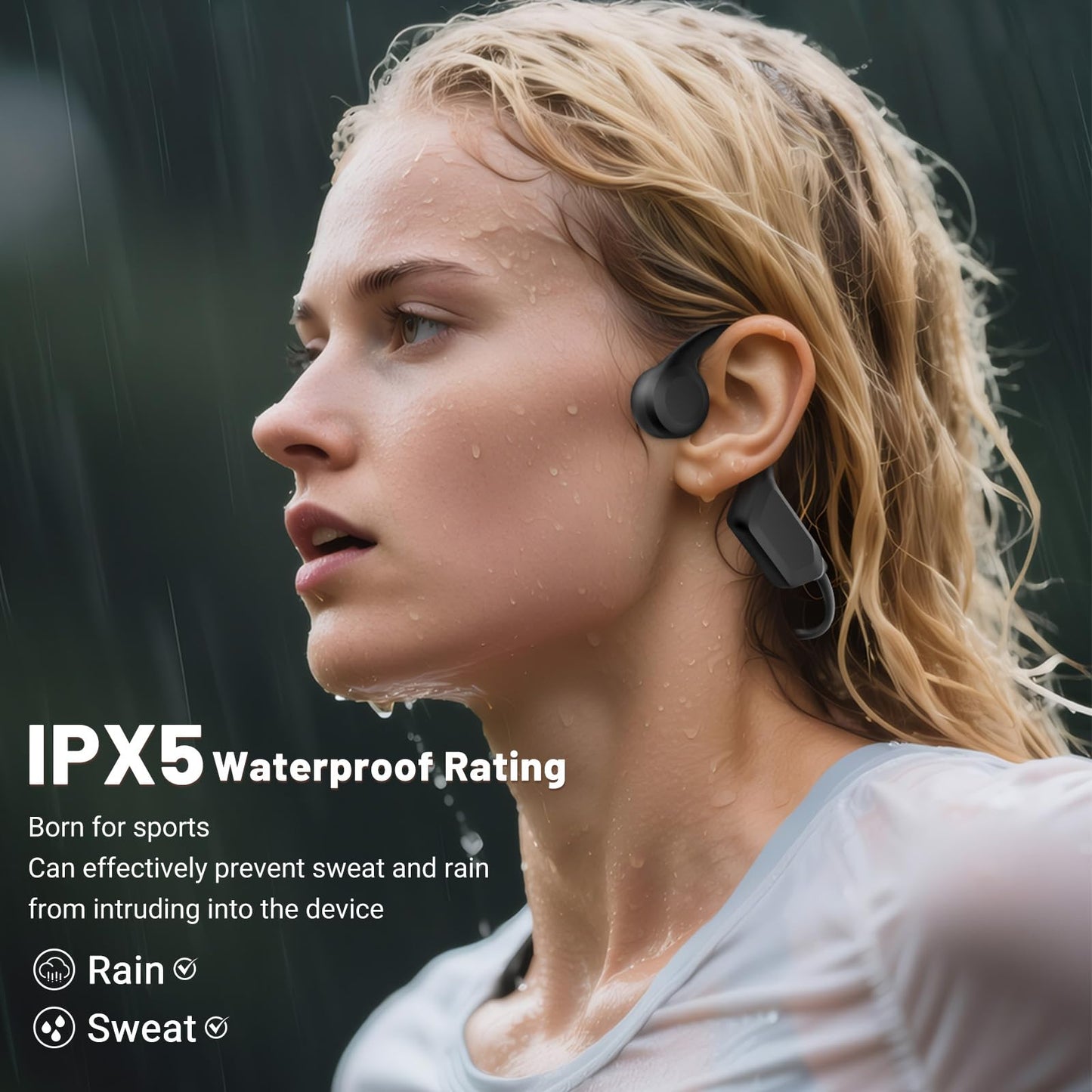 SUNGDOGIN 2025 New Bluetooth 6.0 Bone Conduction Headphones, Open-Ear Design, Sweatproof & Waterproof, HD Stereo Sound, 10Hrs Playtime, Lightweight…