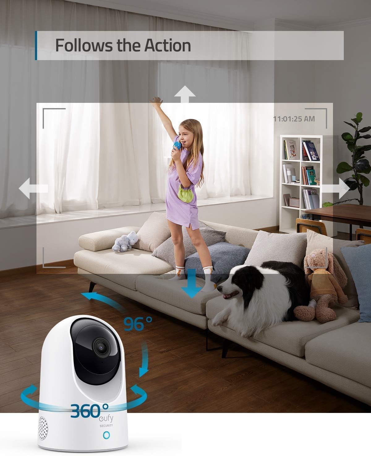eufy Security, 2K Indoor Cam Pan & Tilt 2-Cam Kit, Plug-in Security Indoor Camera with Wi-Fi, IP Camera, Human & Pet AI, Voice Assistant