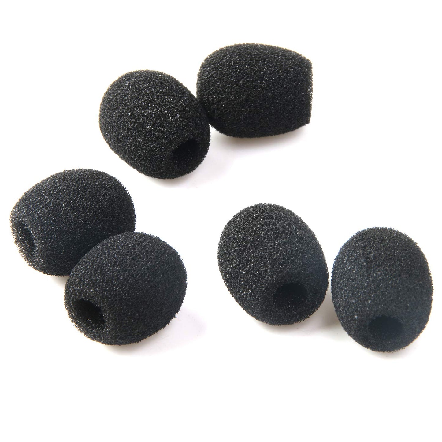 AUGSUN 18Pcs Lapel Microphone Clips Replacement Kit, 6Pcs Lavalier Mic Clips Metal Tie Clips Lavalier Microphone Clips, 6Pcs Windscreen Foam Cover and