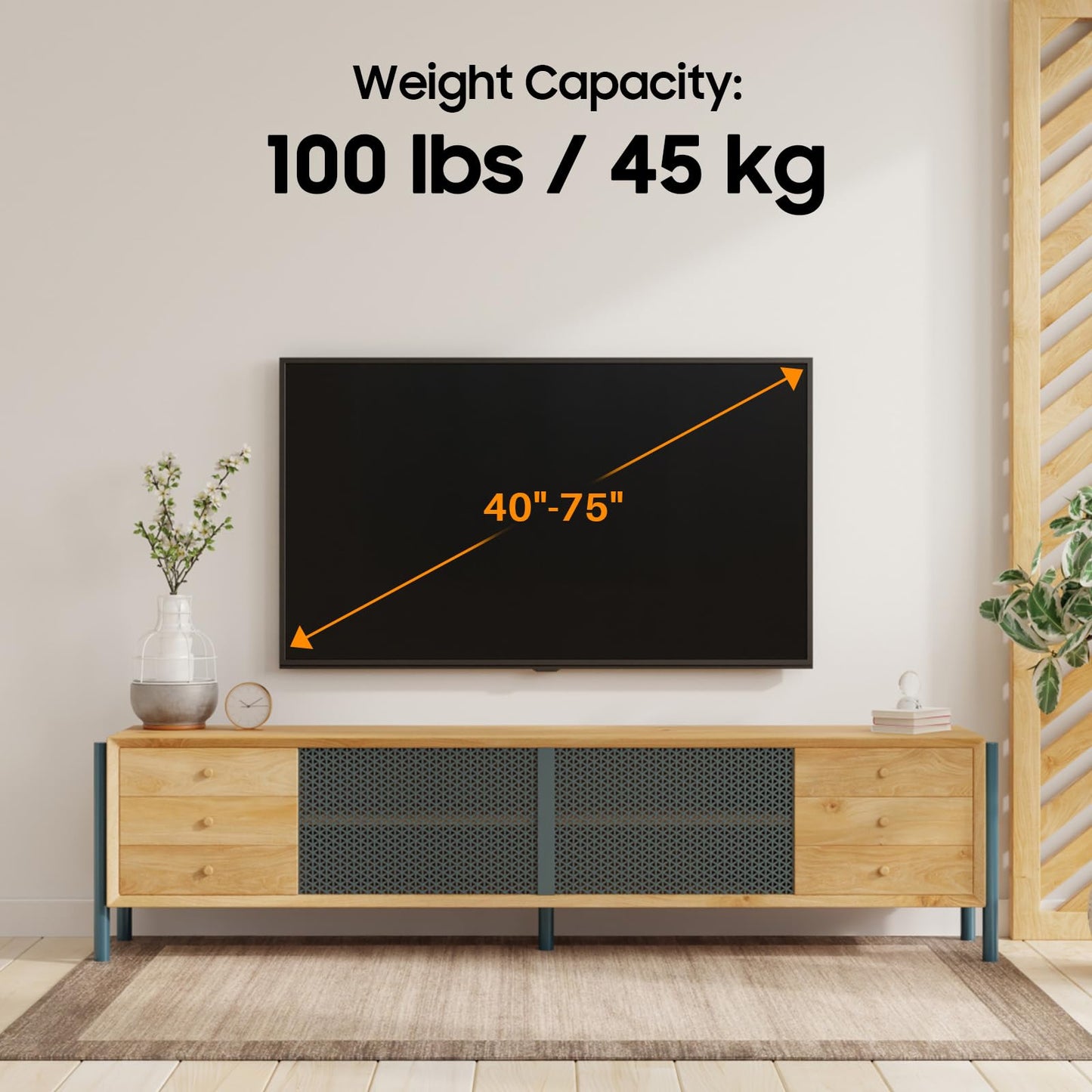 SYLVOX Adjustable TV Wall Mount, Max VESA 700x400mm up to100 lbs / 45 kg