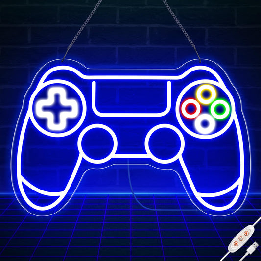 Neon Sign for Game Room Decor, Game On Neon LED Sign for Gamer Wall Decor, Gaming Neon Light Sign for Teen Bedroom Decor, Gamer Gifts for Boys, Teen