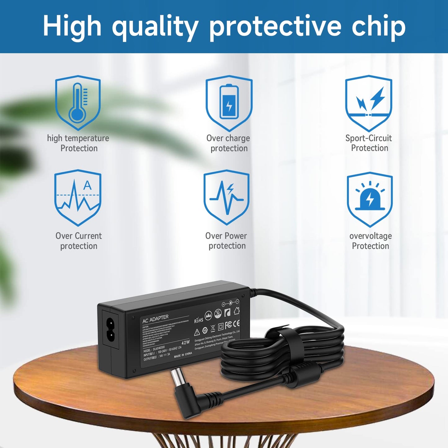 14V Power Cord Monitor TV for Samsung Monitor SyncMaster S22C300H P2770 SA350 UE590 UN22F5000AF S22C300H Samsung 18" 19" 20" 22" 23" 24" 27" Adapter…