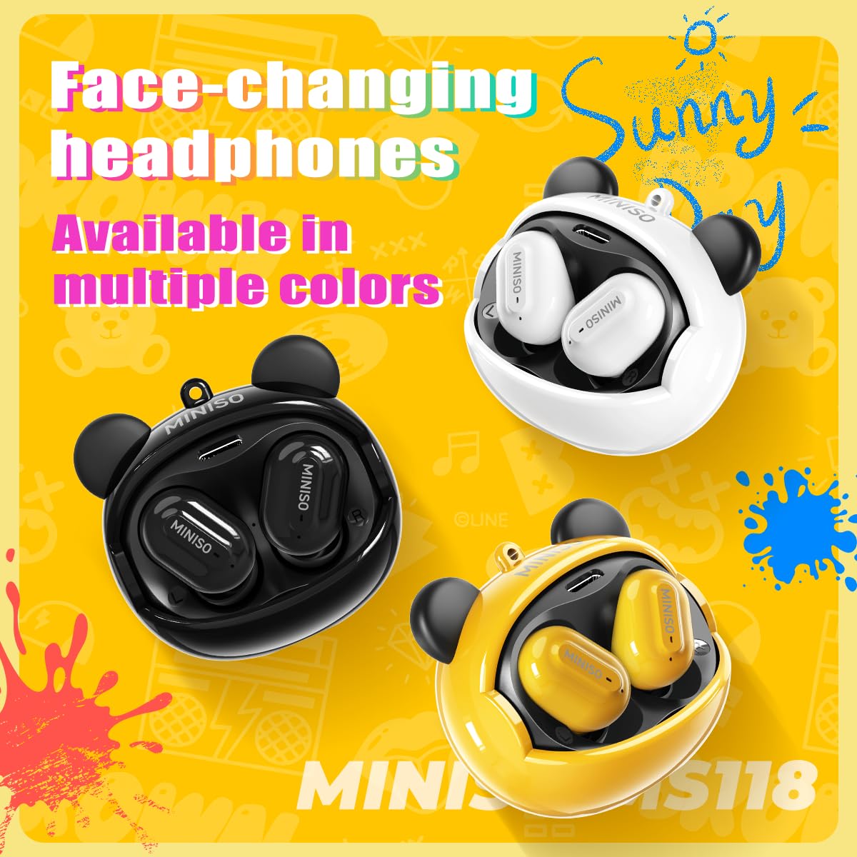 MINISO AI Kids Wireless Earbuds with Bluetooth 5.4, Translator Headphones with 134 Languages, Long Battery Life, Comfortable Fit & HD Sound, Perfect…