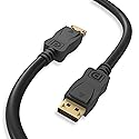 Cablelera VESA Certified 8K DisplayPort Cable, 8K 60Hz, HDR, 3D, 32.4Gbps, DSC1.2, HBR3, Performance Tested, NVIDIA, AMD, Gaming Display, Black, 6ft