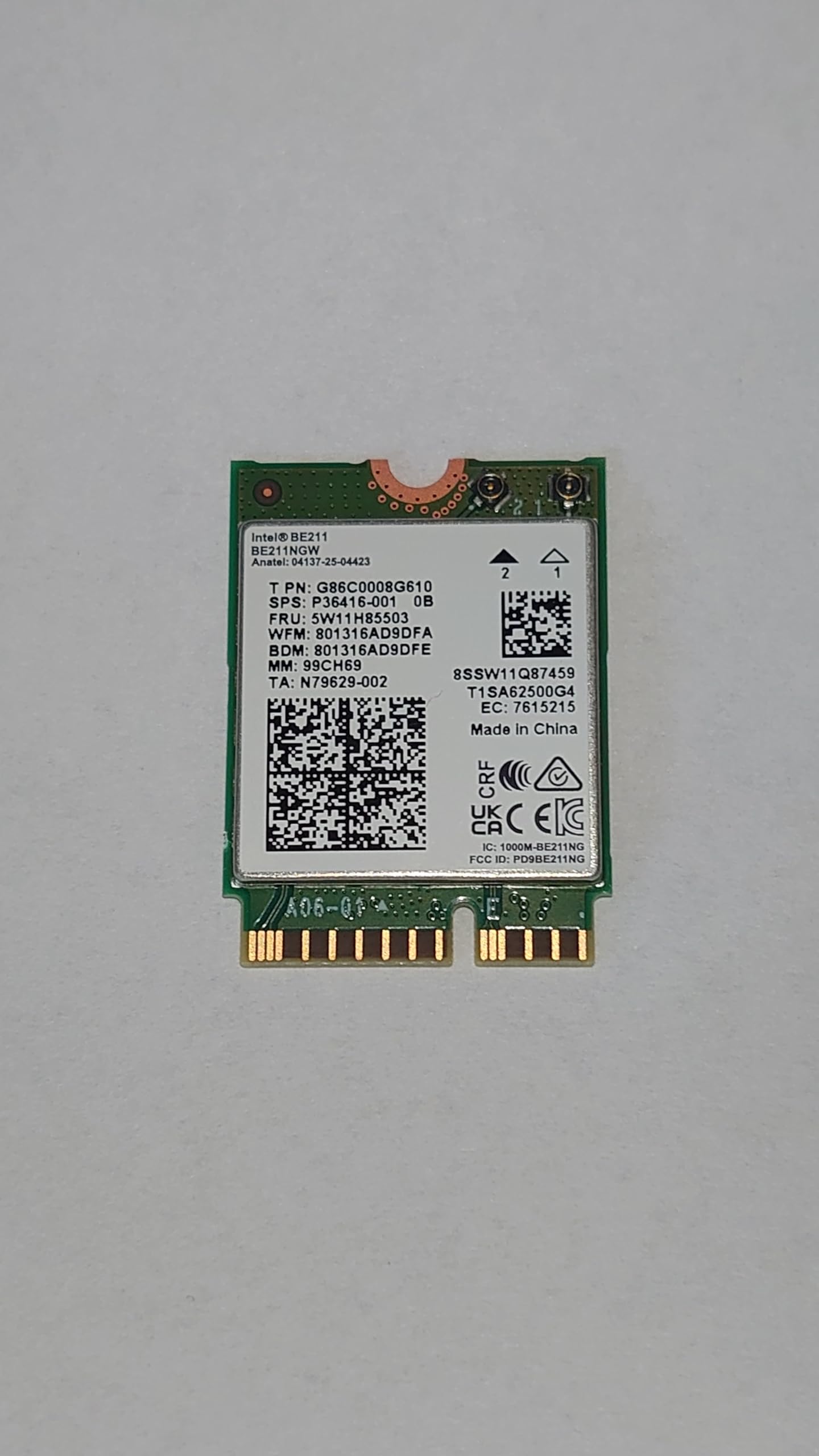 Wi-Fi 7 R2 BE211 2230 2x2 BE+BT