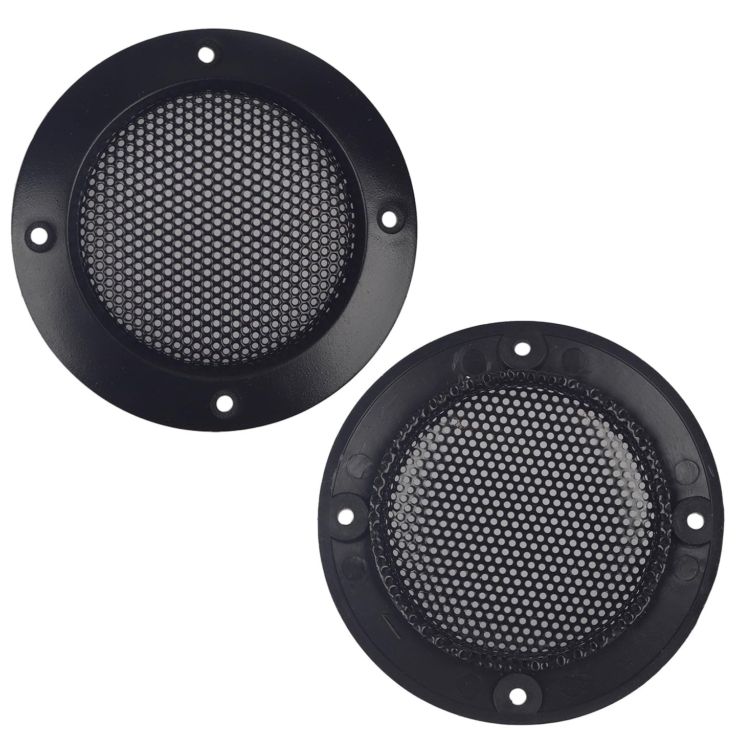 HLGHLG 2 Inch Speaker Grill Covers, 2PCS Black Decorative Metal Mesh Grille Guard Protector for Car Tweeter/Woofer, with Mounting Screws