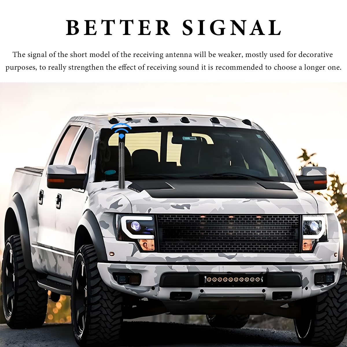 FSTURIOS Car Short Antenna, 4.7" Stubby Aluminum Radio Antenna Replacement with Screws Gaskets, Vehicle Roof Carbon Fiber Mini Aerial Antennas