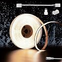 PAUTIX COB LED Strip Natural White 4000K IP65 DC12V,18Ft/5.5M 2772LEDs CRI90+ Flexible LED Tape Lights for Cabinet Engineering Home DIY Lighting