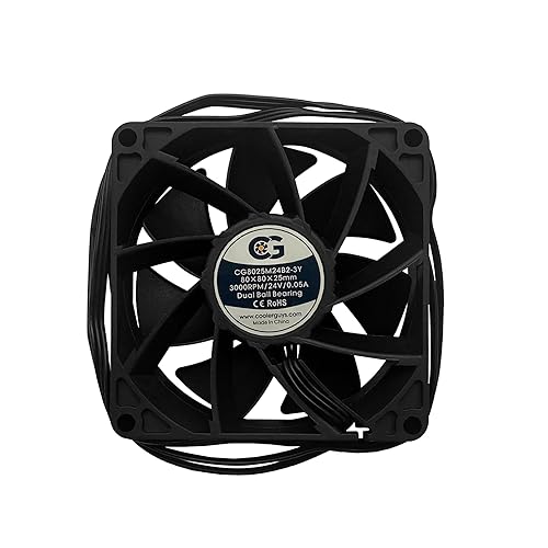 Coolerguys 80x80x25mm 24 VDC 3Pin Medium Speed Fan CG8025M24B2-3Y
