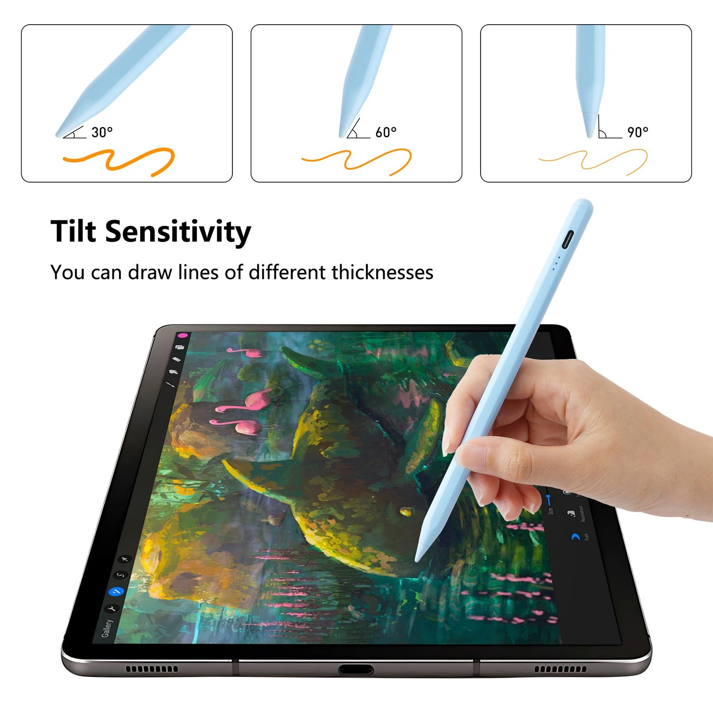 Pencil for Apple, Stylus Pen for iPad A16 11th/10th/9/8/7/6 Generation, iPad Pro M4 13"/11"/12.9", iPad Air M3/M2/5/4/3 Gen, iPad mini A17 Pro 7/6/5