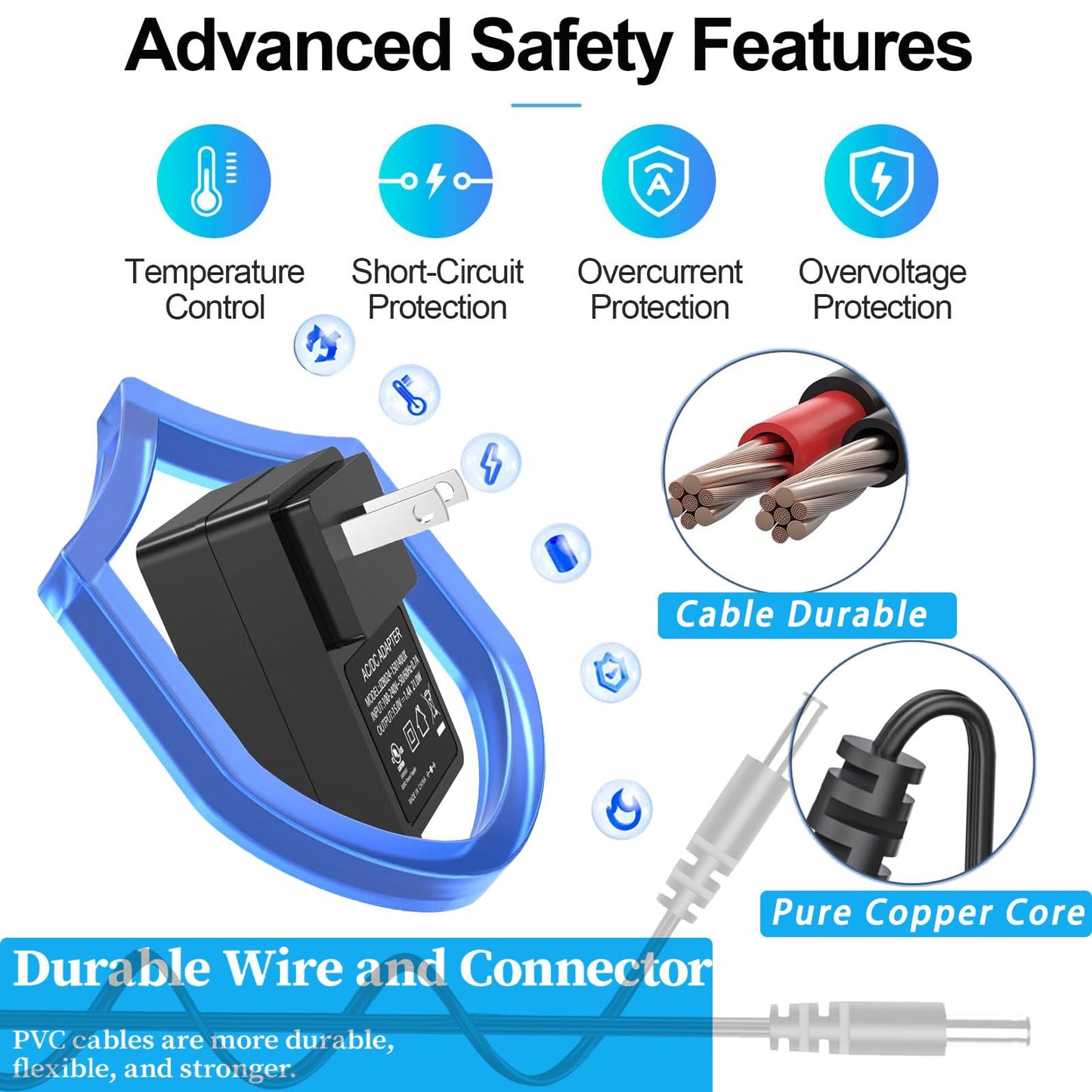 15V DC Power Supply Adapter Compatible with Litter Robot2 3 Open Air Self Cleaning Cat Litter Box, Litter Robot Power Supply,Litter Robot Power Cord…