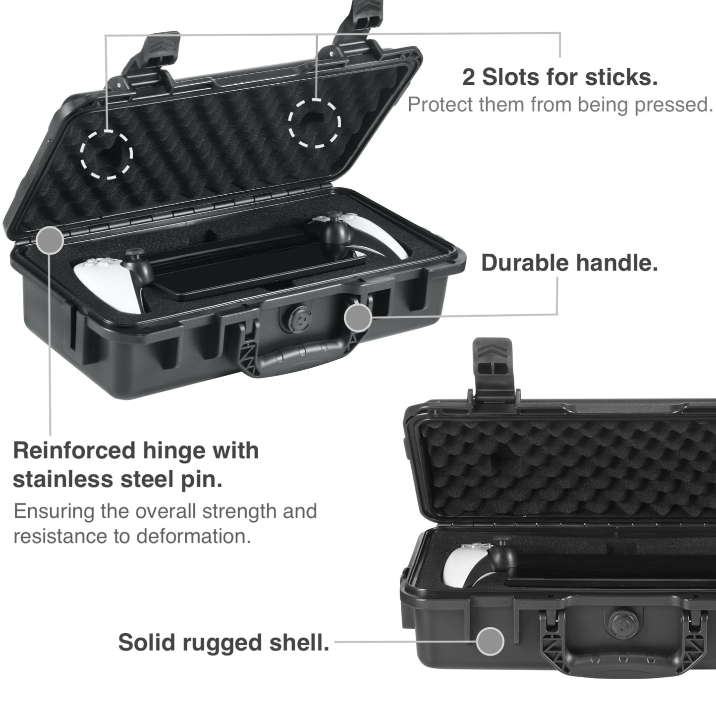 ZENACCE Hard Carrying Case for PS Portal Remote Player, Waterproof Travel Bag for Playstation Portal Handheld Console and Accessories