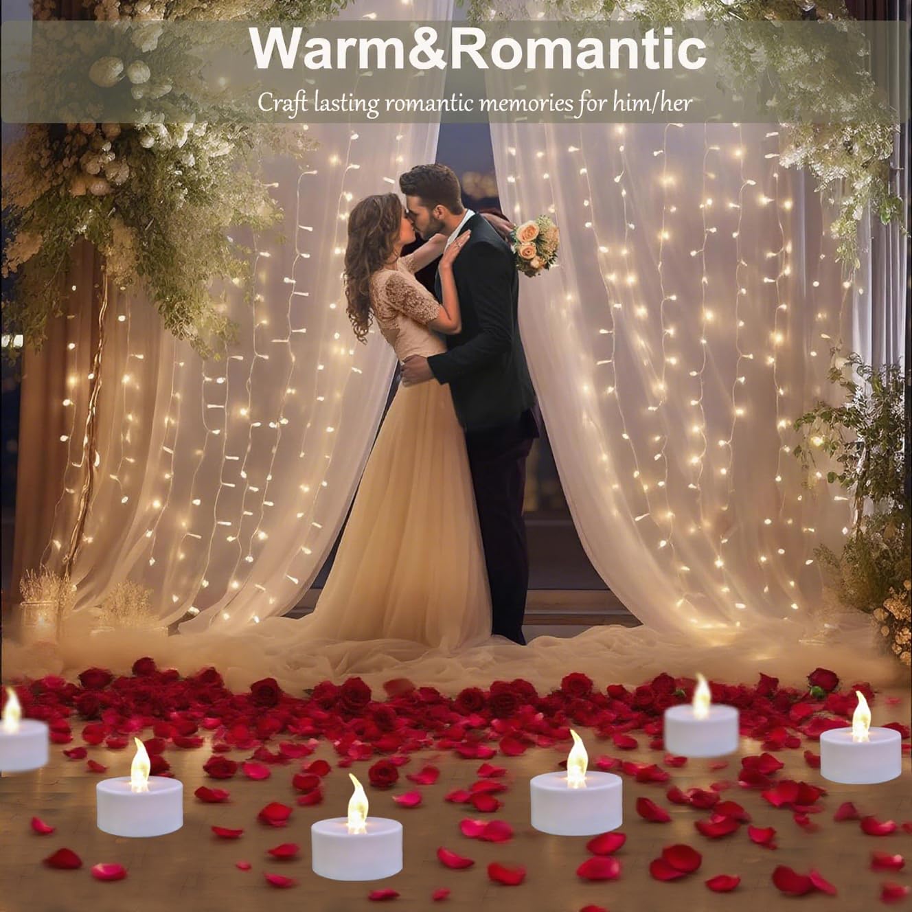 Jialine Remote flameless led Tea Light Candles with Timer,Realistic Flickering tealight Candles with Remote,Safe Decorative Lighting