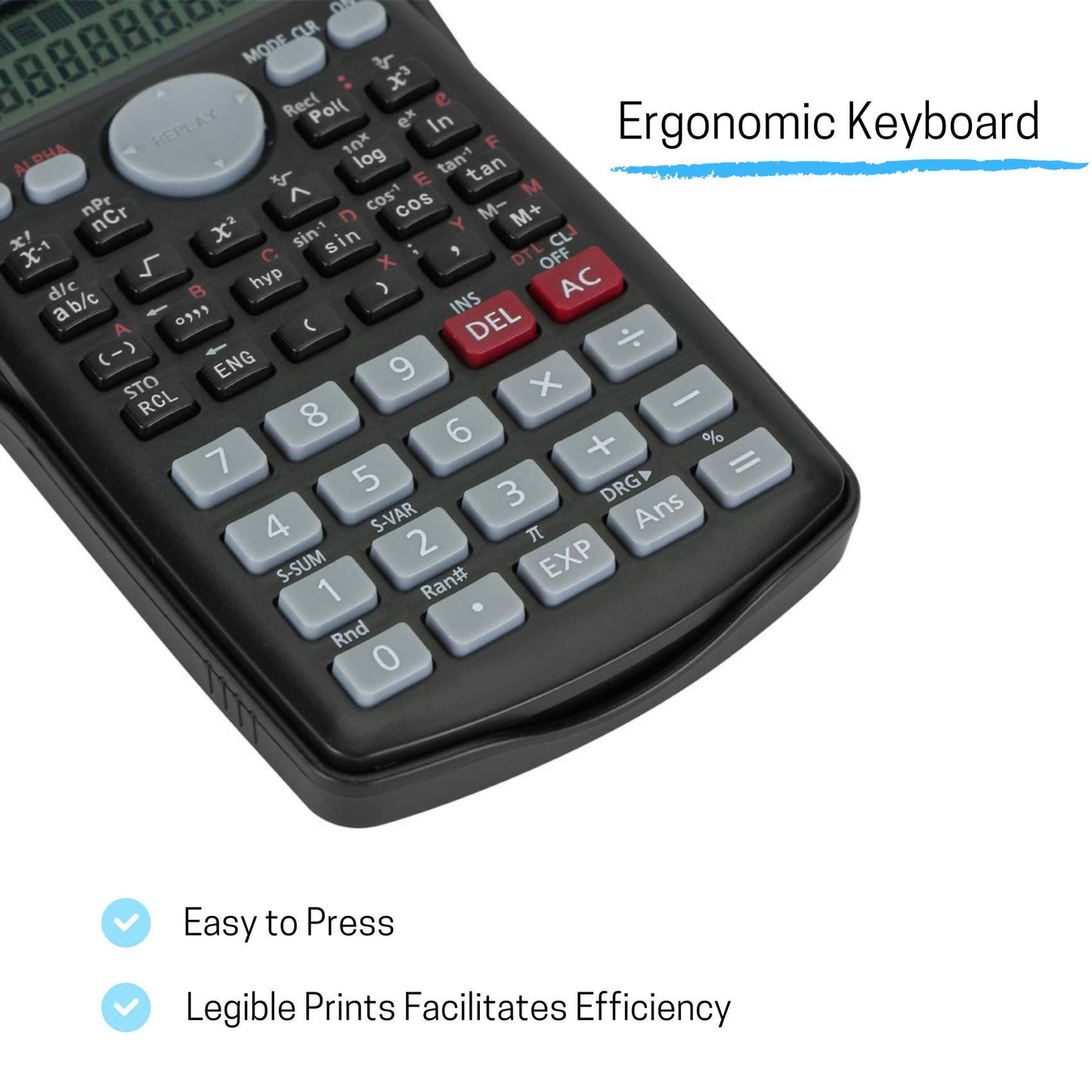 Mr. Pen Scientific 2 Line Calculator - Fraction & College Math Calculator for Students & Engineers