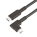 StarTech.com 3ft (1m) Rugged Right Angle USB-C Cable, USB 3.2 Gen 2 (10 Gbps), Full-Featured USB C to C Data Transfer Cable, 4K 60Hz DP Alt Mode, 100W