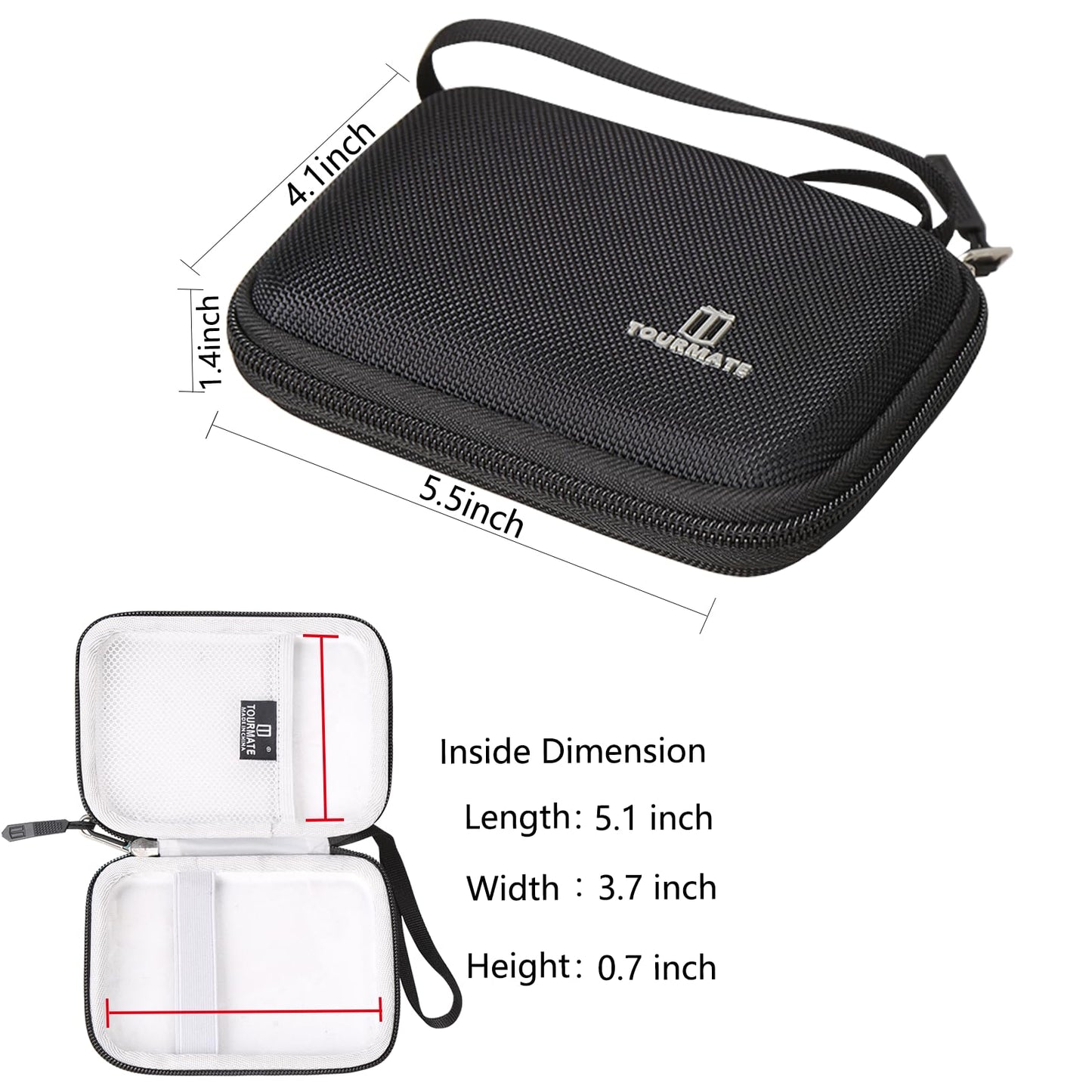 Tourmate Storage Case for UnionSine 250GB 2.5" Portable External Hard Drive, Protective Carrying Storage Bag (Only Case)