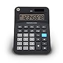 HP - Mini Desktop Business Calculator, 8-Digit Solar Powered Desktop Calculator