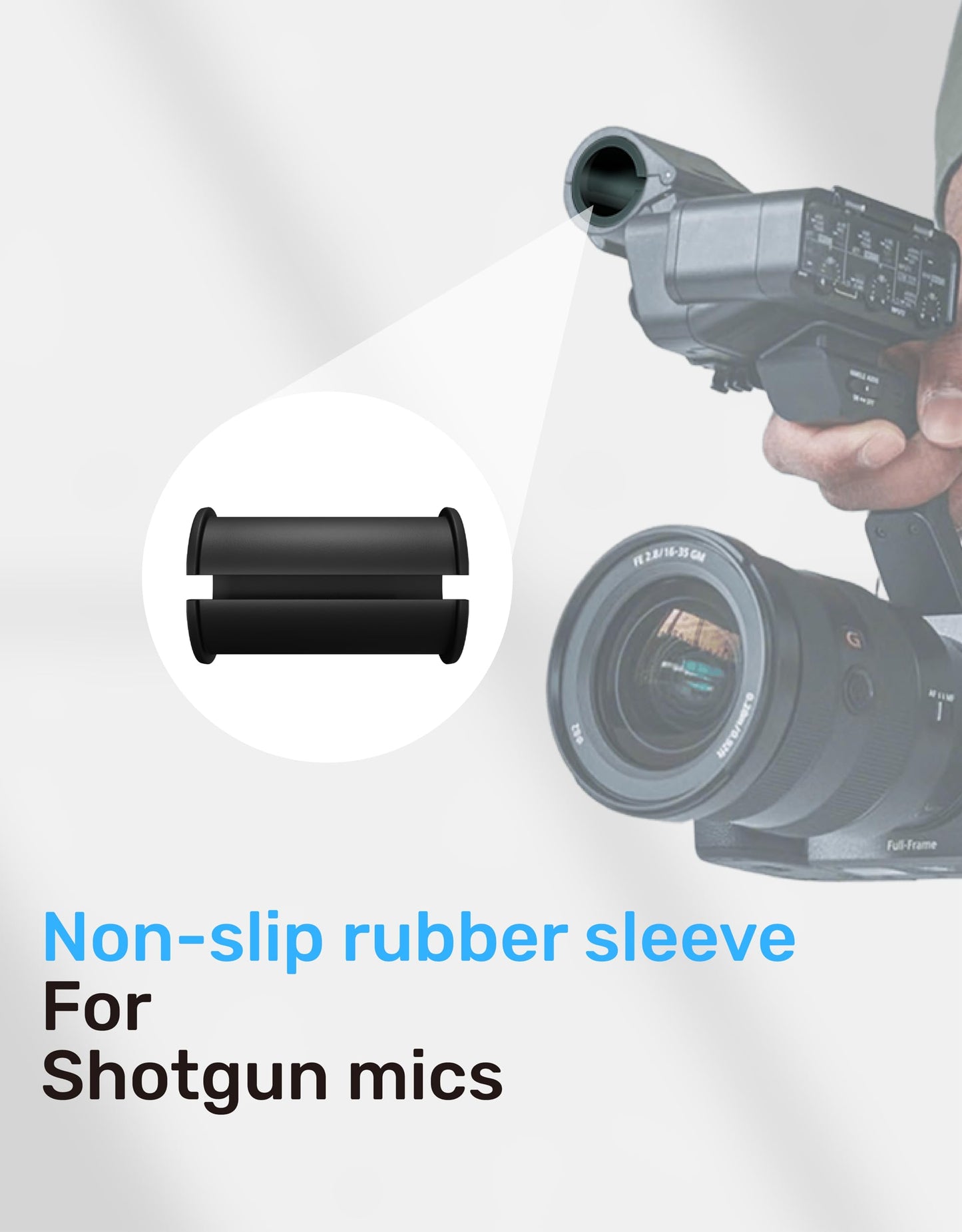 5pcs Microphone Shock Mount Rubber Sleeve, Compatible with Sony Camcorder Rode NTG, Sennheiser MKH Shotgun Mic FX3,FS7,FX6,FX8,FX9,NX80,FS5