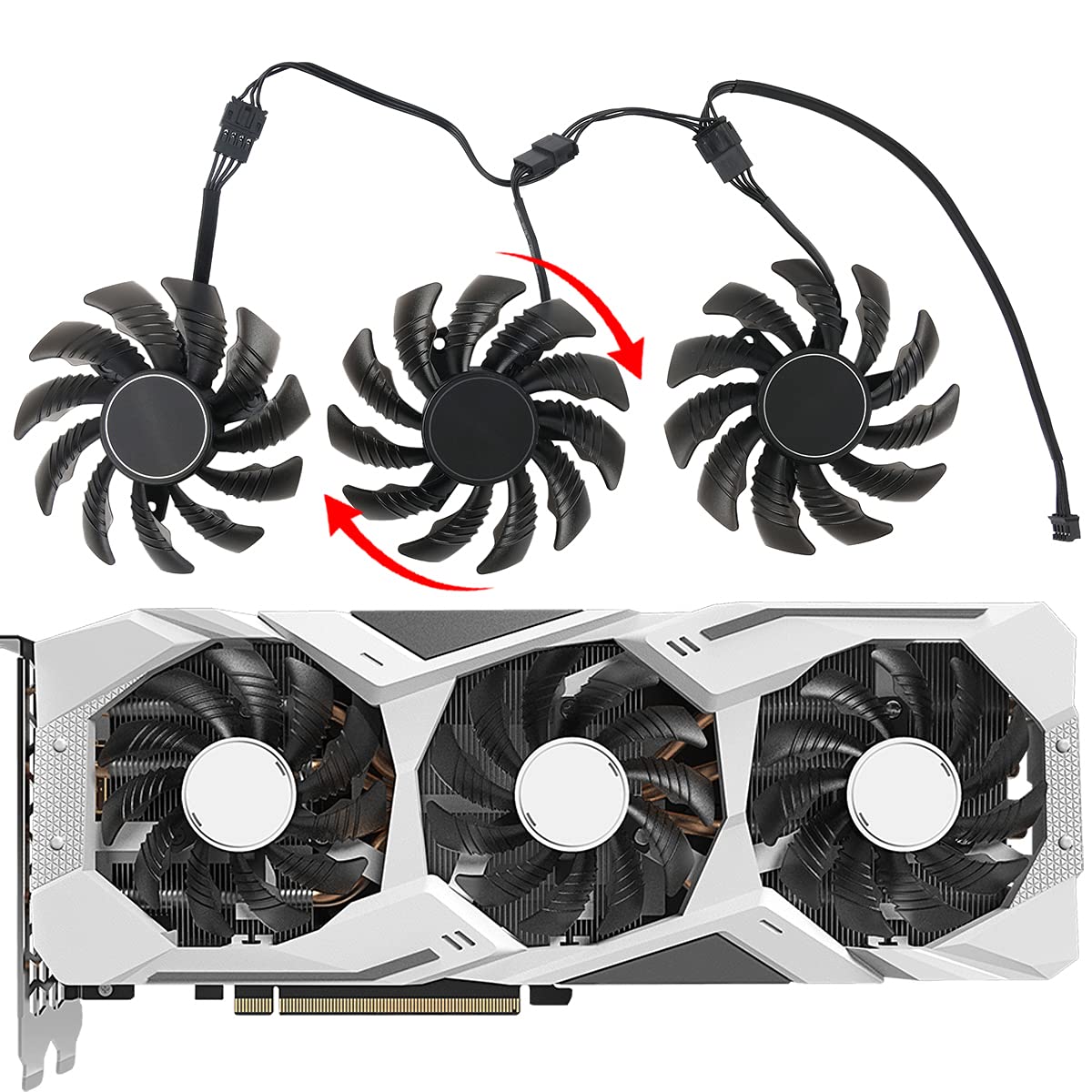 inRobert 75mm PLD08010S12HH Graphics Card Cooling Fan Replacement for Gigabyte RTX 2060 2070 Gaming RX 5500 5600 5700 XT GPU(Fan-B(1pc))
