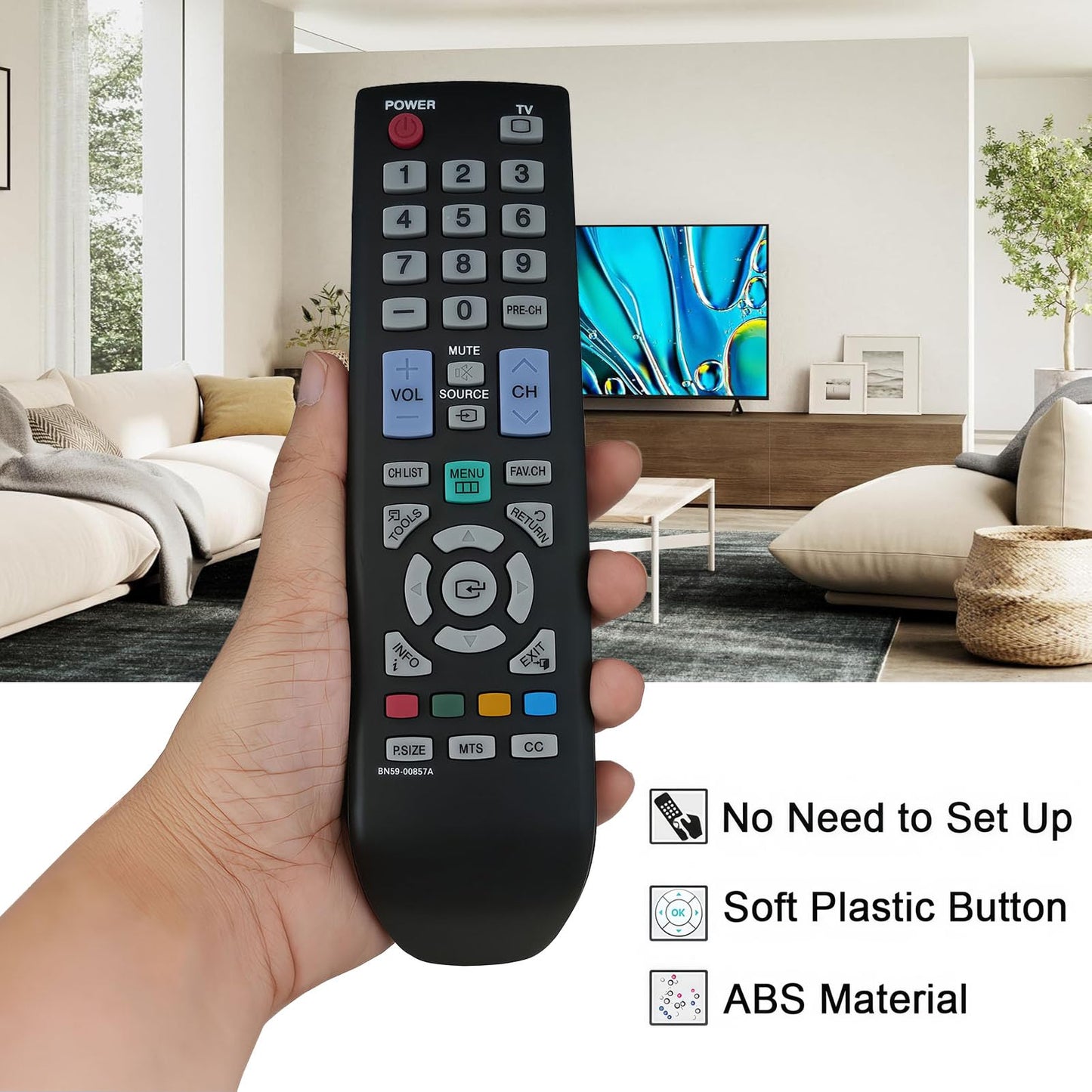 BN5900857A BN59-00857A Replacement Remote Control for Samsung HDTV TV P2370HD P2570HD P2770HD PL42C71HDP PL50C71HDP PN42B400P3D PN50B400P3D SYNCM933HD