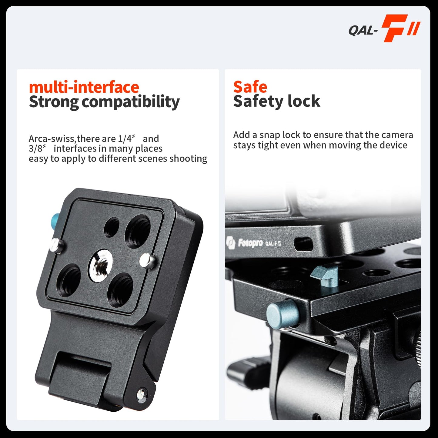 Fotopro Camera L Bracket Vertical Horizontal Switching Quick Release Plate for Canon Nikon Sony DSLR Monopod Stabilizer Universal