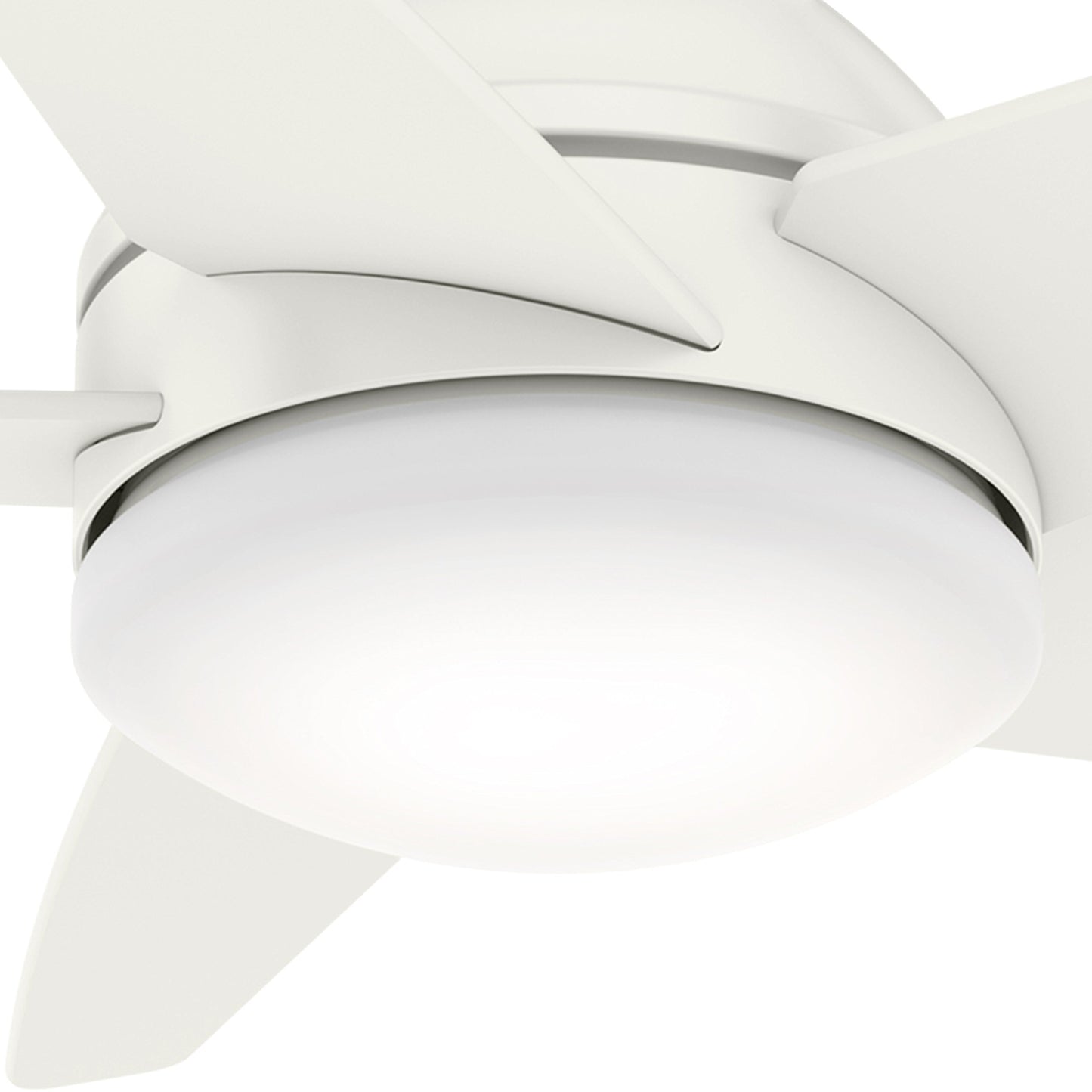 Casablanca Fan 44 inch Low Profile Fresh White Indoor Ceiling Fan with LED Light Kit (Renewed)