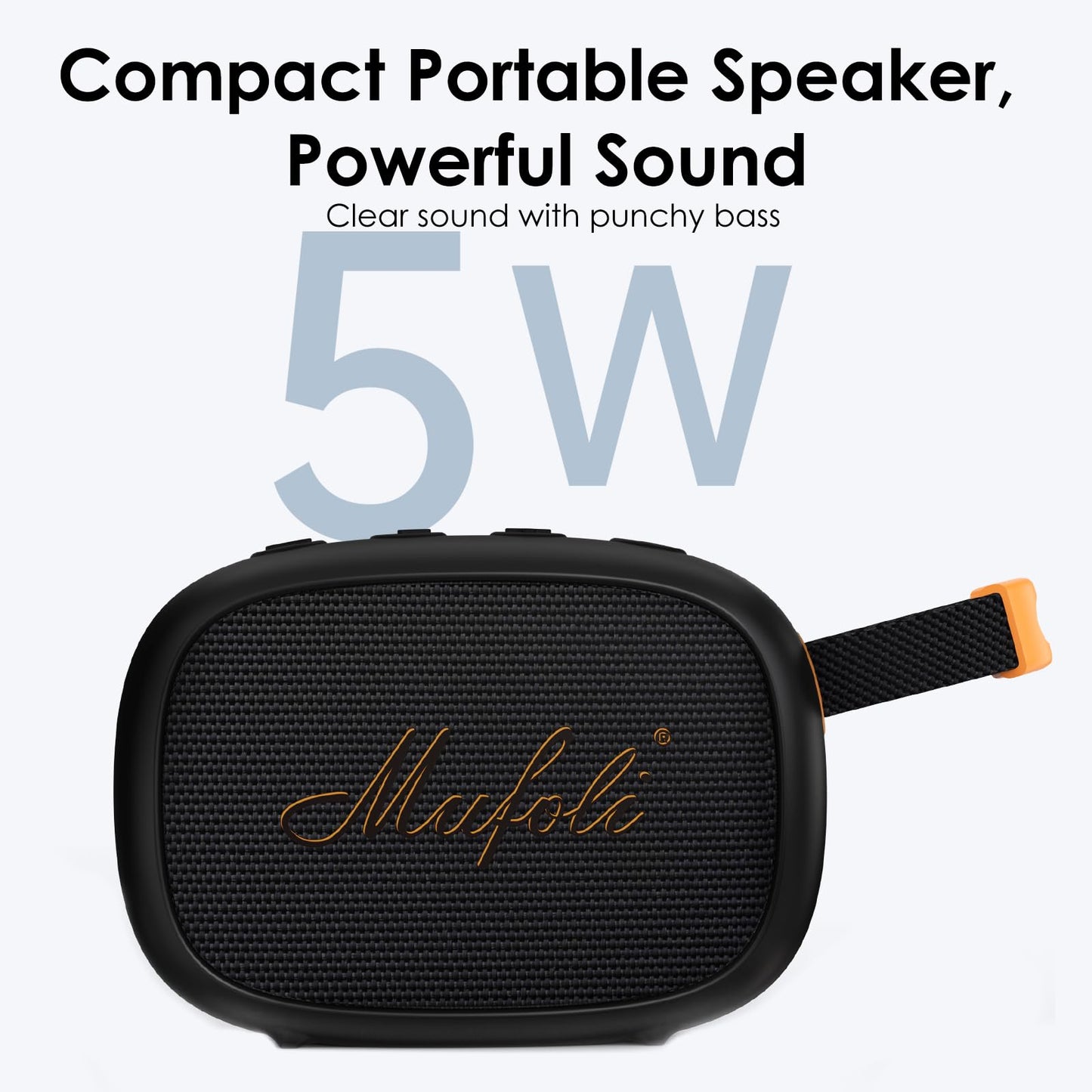 Mufoli Magnetic Bluetooth Speaker, Mini Portable Speaker with 15H Playtime, Shower Bluetooth Speaker IP67 Waterproof and Dustproof, Powerful Sound