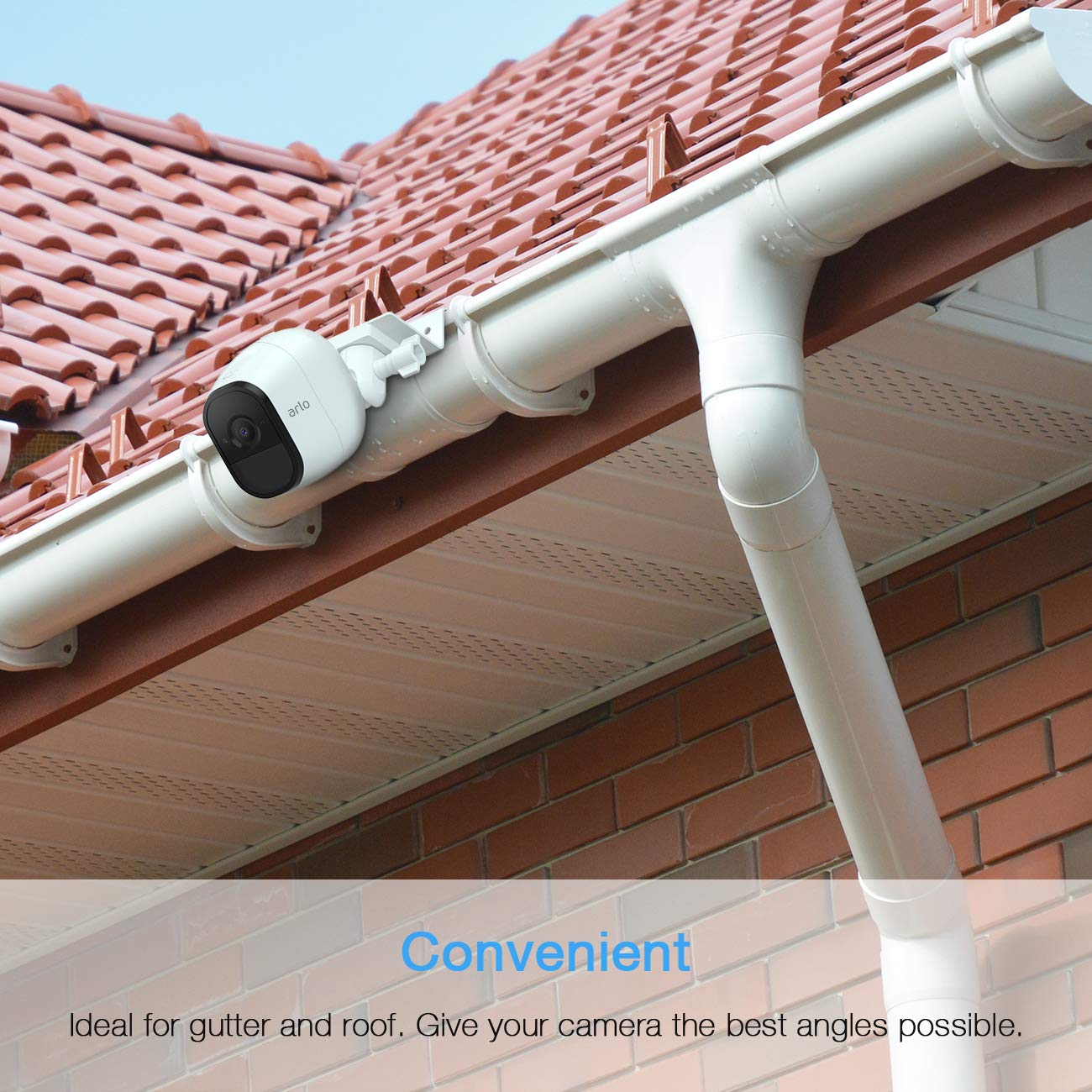 HOLACA Gutter Mount for Arlo Pro 4 eufyCam 2C Pro E and 2 E20 E40 L20,Arlo Essential,Arlo Pro 2,Arlo Pro 3,Wyze Cam Outdoor,Arlo GO,Arlo Ultra Ultra