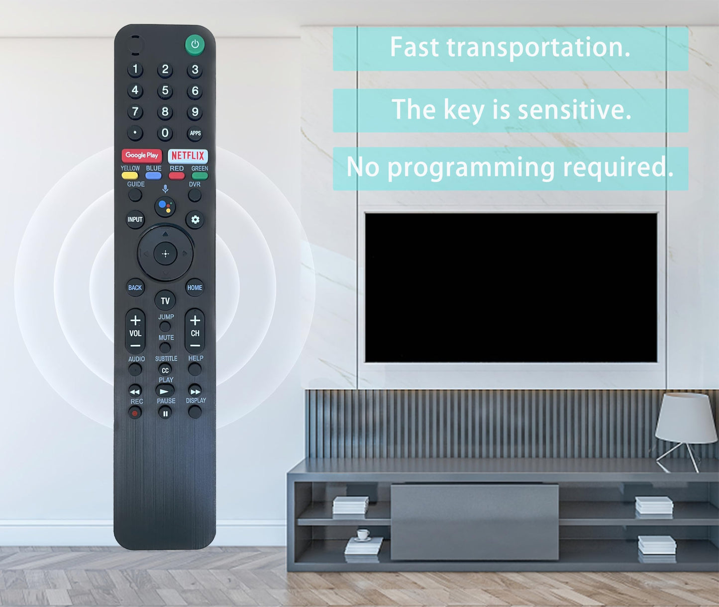 RMF-TX500U Replacement Remote Control for Sony TV XBR-55A8H XBR-43X800H XBR-49X800H XBR-65X90CH XBR-65X800H XBR-55A8H XBR-55X800H XBR-55X900H