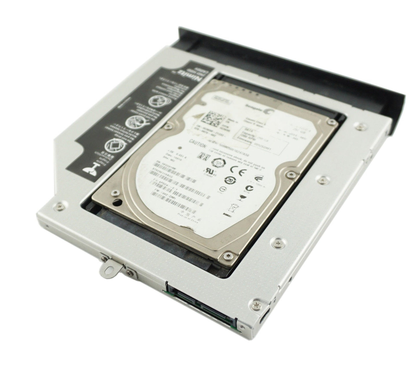 Nimitz 2nd HDD SSD Hard Drive Caddy Compatible with acer E5-572G with Faceplate/Bracket
