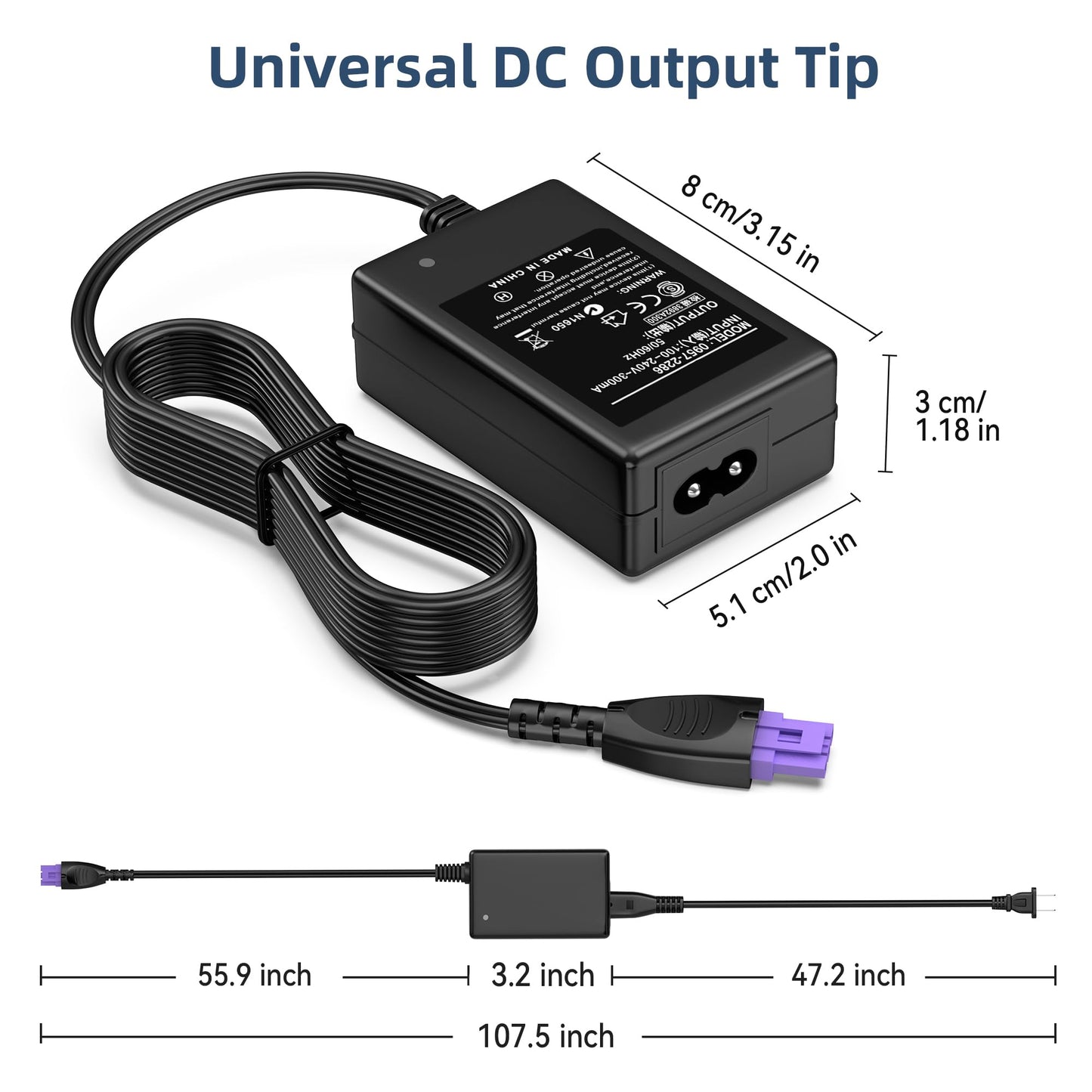PKPower 32V 625mA AC Adapter for HP Printer 0957-2269 2289 0957-2242 Power Cord