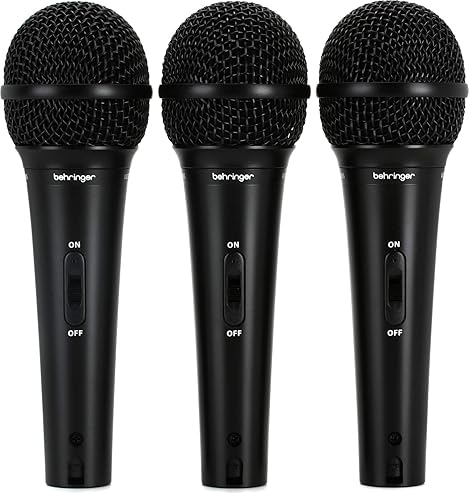 Behringer ULTRAVOICE XM1800S 3 Dynamic Cardioid Vocal and Instrument Microphones (Set of 3)