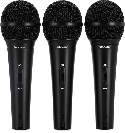 Behringer ULTRAVOICE XM1800S 3 Dynamic Cardioid Vocal and Instrument Microphones (Set of 3)