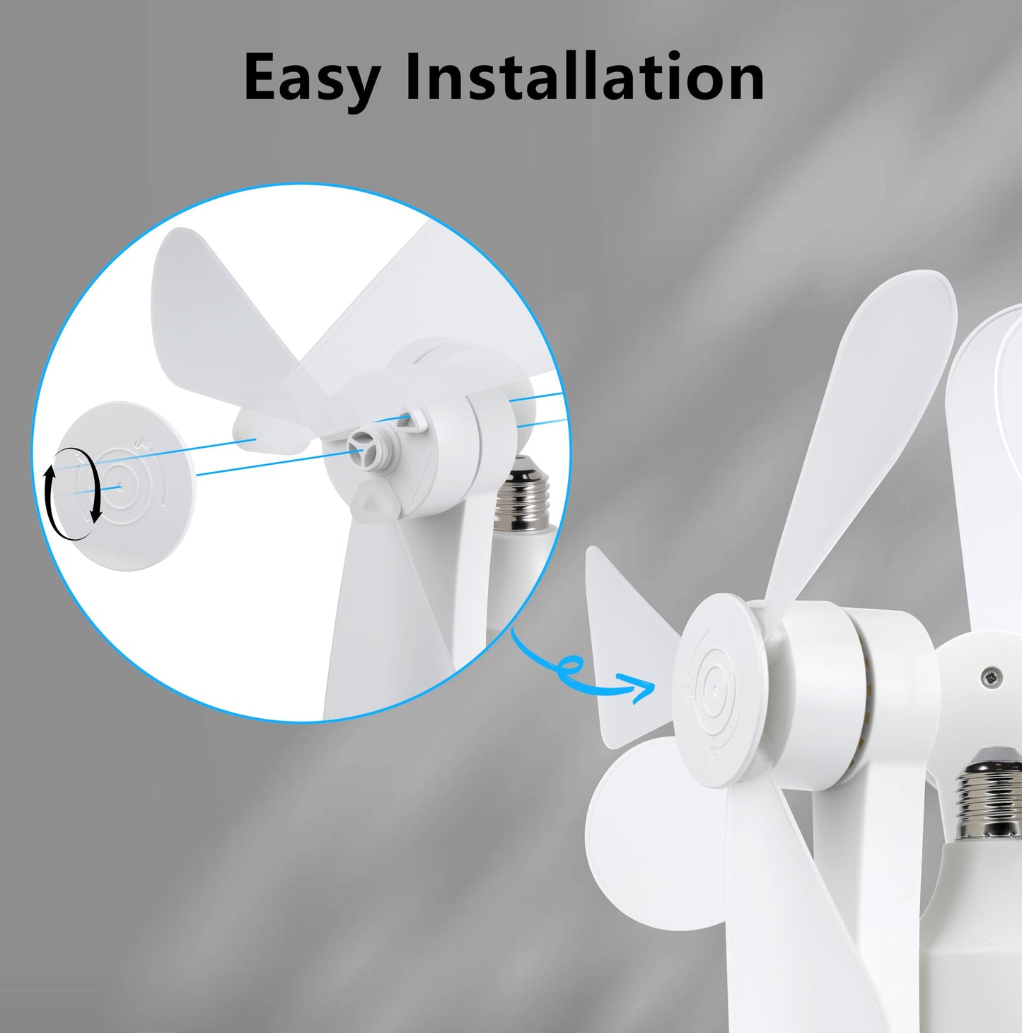 CRAYALIU Three Arm Ceiling Fan - 27" Smart Dimmable Ceiling Fan with Light 3000K-6500K/60W, Drone Fan Design Silence Ceiling Fan Light for Living Room