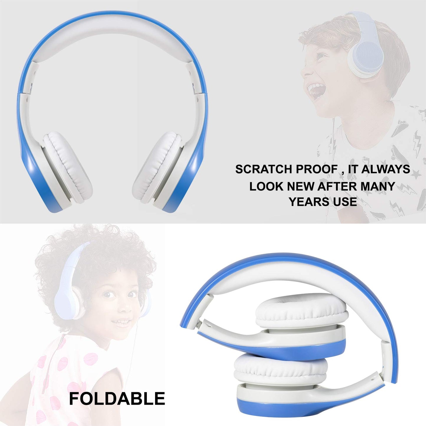 YUSONIC Kids Headphones with Cord, Toddler Headphones with Sharing Function, 85dB/93dB Safe Volume Limit, for Toddler Children Baby Boys Girls…