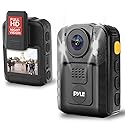 Pyle Police Security Video Body Camera | HD 2304 x 1296p Rechargeable Wireless Waterproof Wearable Law Enforcement Surveillance Camera | Includes