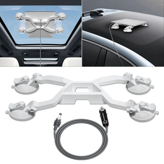Starlink Mini Mount,Adjustable Starlink Mini Suction Cup Mount with 3M Car Charger Cable,Starlink Mini Car Mounting Kit(White)