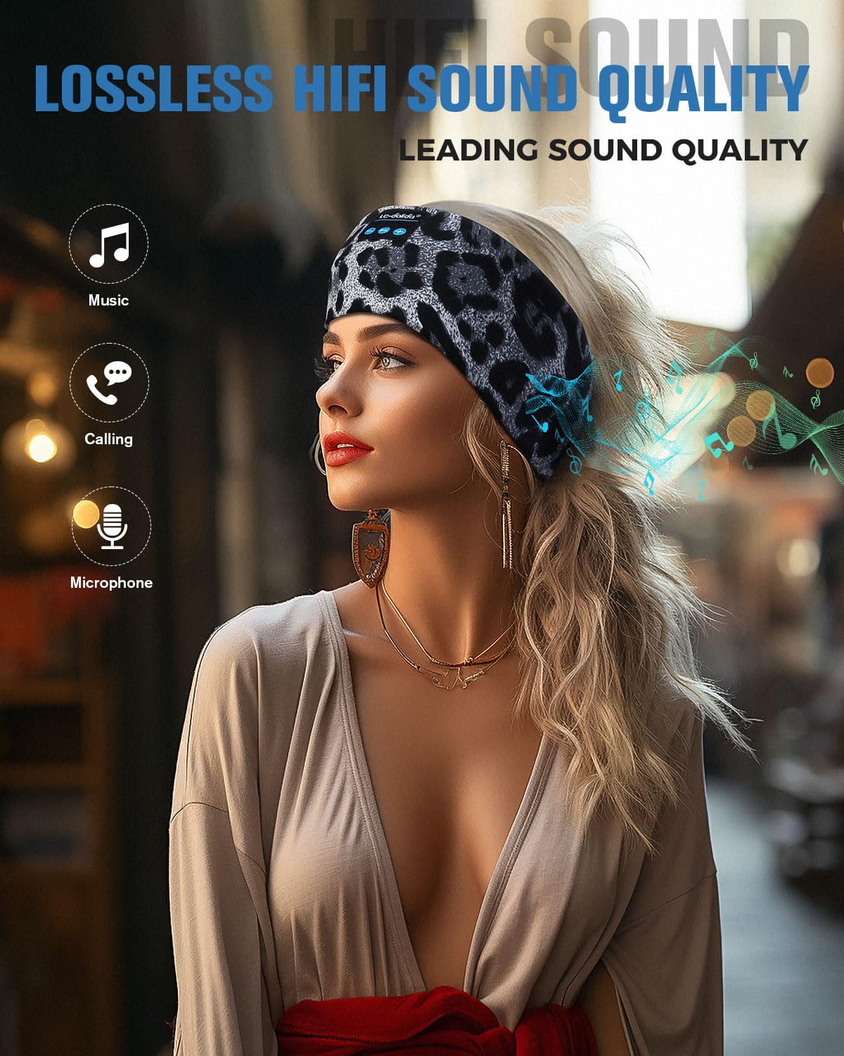 LC-dolida Sleep Headphones Bluetooth, Headband Headphones Earphones Wireless, Sleep Mask for Sleeping, Sports, Gifts, Workout, Jogging…