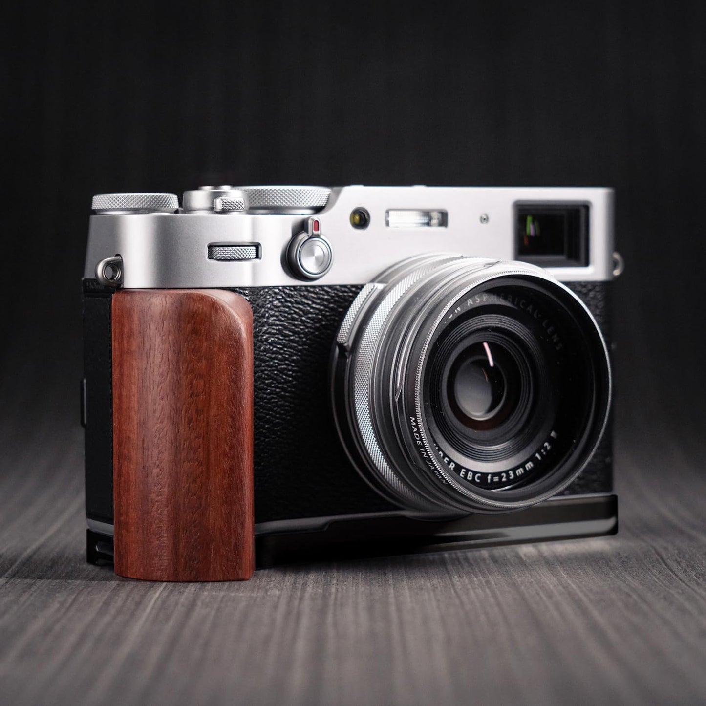 Iborrys L-Shaped Camera Handle ?Compatible with FUJIFILM X100VI Camera ?Precious Vintage Solid Wood Camera Grip | Handcrafted by Experienced Artisans