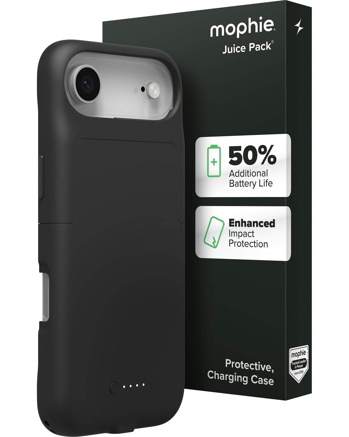 Mophie Juice Pack Battery Case for iPhone Air - Slim Charging Case, Up to 50% Extra Battery Life, High Impact Protection, Magnetic Back for Wallets