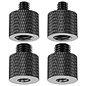 Rigych 3/8 to 1/4 Camera Screw Adapter Thread 4 Pcs 1/4 Female to 3/8 Male and 3/8 Female to 1/4 Male Camera Tripod Adapter for Camera Monitor Tripod