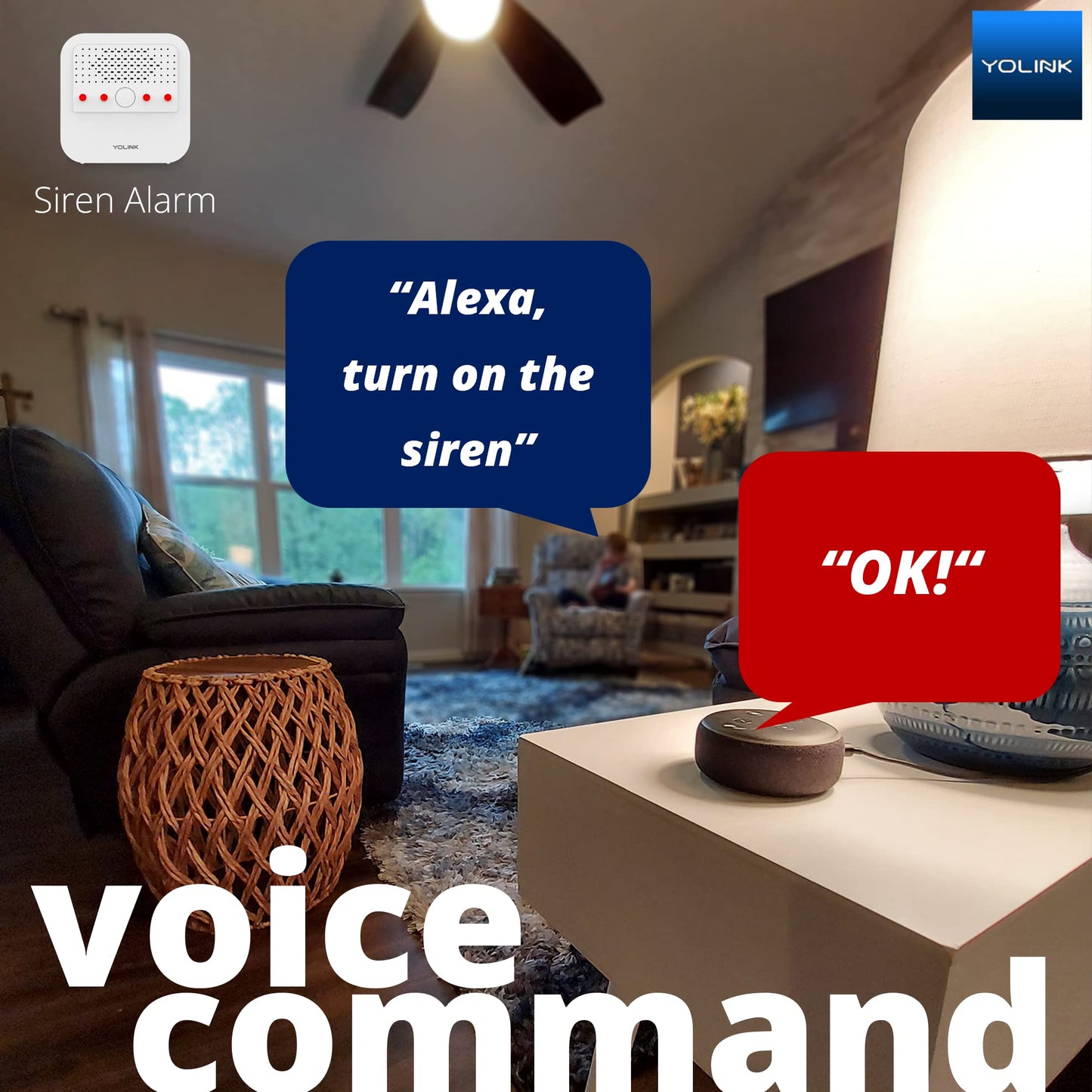 Smart Siren Alarm, Wireless Home Security Alarm with 110 dB Loud Audible Alerts, Remote Control, Compatible with Alexa, Google, Home Assistant, IFTTT
