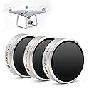 LENSKINS 3 Pack ND4/ND8/ND16 Camera Lens Filter for DJI Phantom 4 Pro/Pro+/Advance, AGC Optics, Weather-Sealed, Multi-Resistant Coated Neutral Density