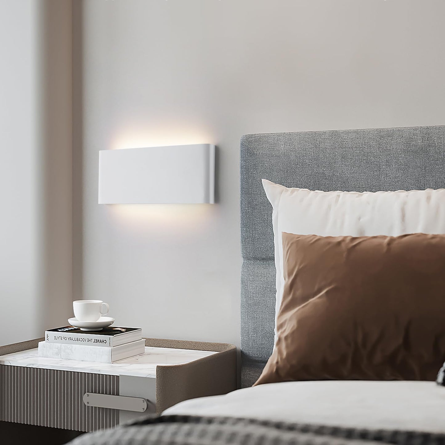 Mille Luckiole 11 Inch Hallway LED Wall Light,Dimmable 3000K-6500K 5 Color Selectable,Modern LED Sconce Wall for Stairwell,Bedroom,and Bathroom Vanity