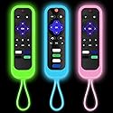 [3Pack] Climberer Remote Case Cover Compatible with TCL/Hisense roku TV |Sharp Roku TV | Roku Express 4K+?Glow in The Dark Makes it Easy to find