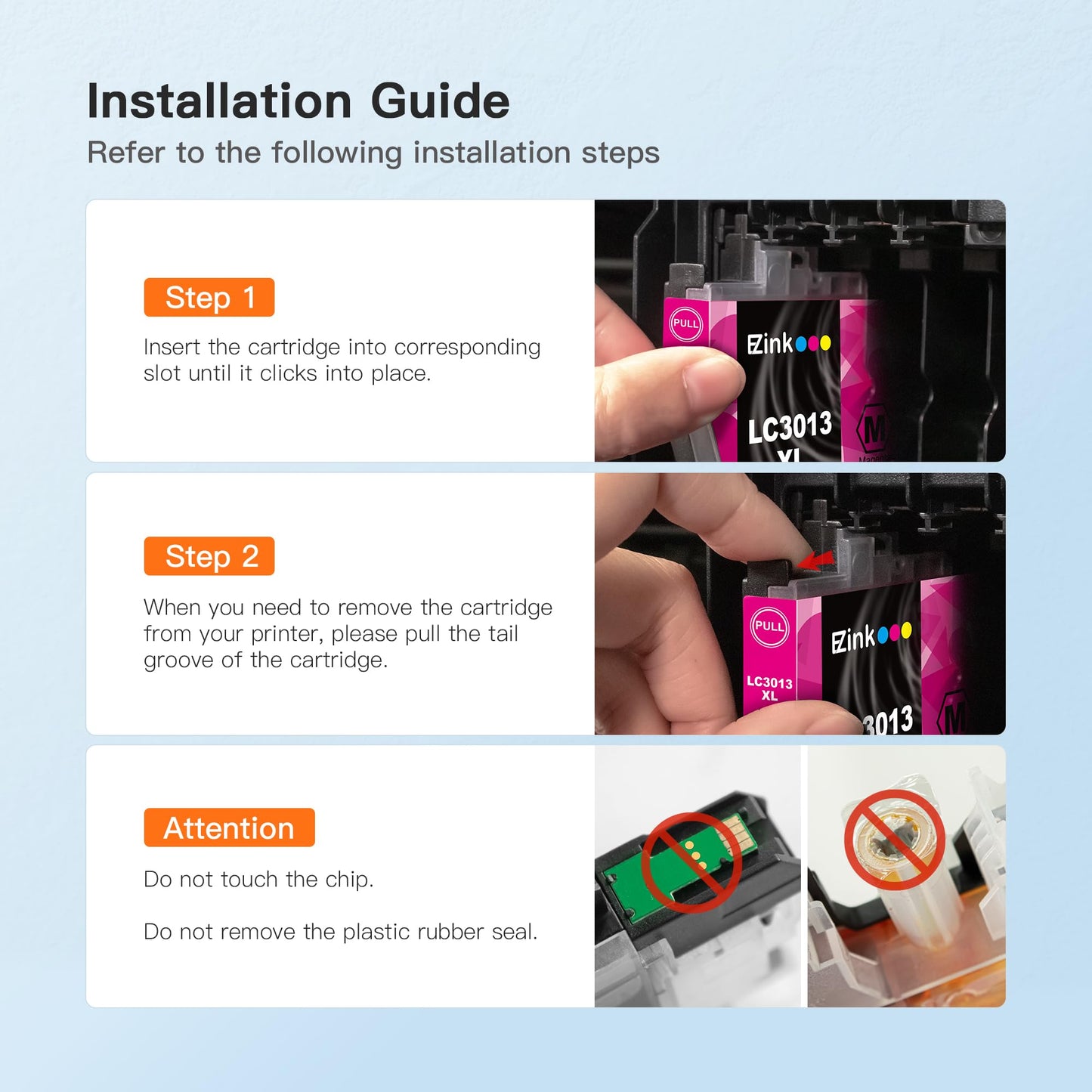 E-Z Ink (TM Compatible Ink Cartridge Replacement for Brother LC3013 LC3011 LC 3013 for use with Brother MFC-J491DW MFC-J497DW MFC-J690DW MFC-J895DW