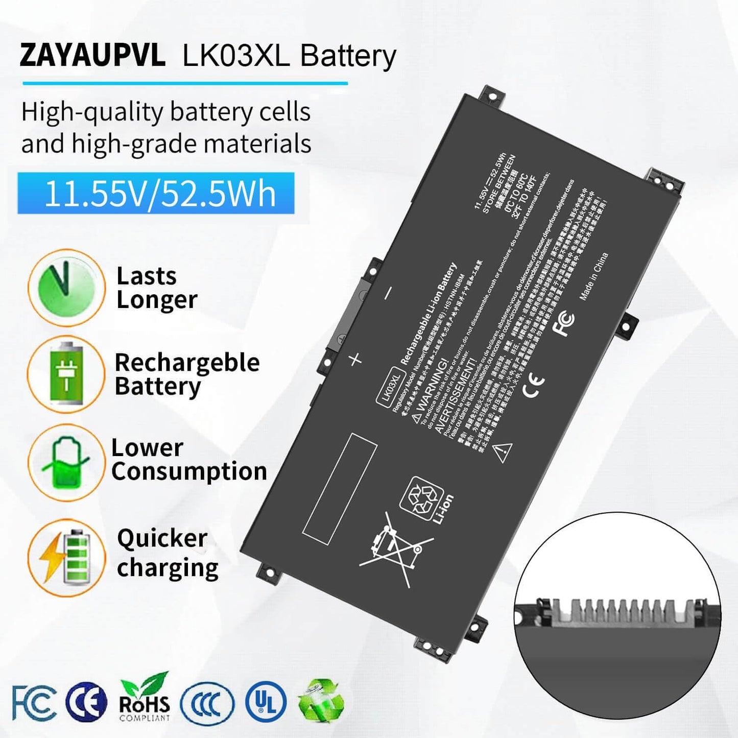 LK03XL Battery for HP Envy X360, L09281-855 Battery Replacement for HP Envy X360 Convertible 15m-cn0011dx 15m-cn0012dx 15m-cn0xxx 17m-bw0013dx