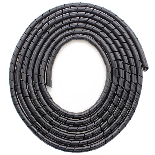 CSZD Spiral Cable Wrap,10ft - 1/4 inch Spiral Wire Wrap Cord Covers Bundle Sleeve Hose for PC TV Computer Electrical Wire Organizer,Tangle Stop Cord