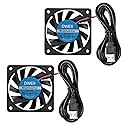 DWEII 2-Pack USB Brushless Cooling Fan 60mm x 10mm USB Fan 5V DC Brushless Cooling Fan 6010 for Brushless DC Computer CPU Heat Sink Cooling Cooler Fan