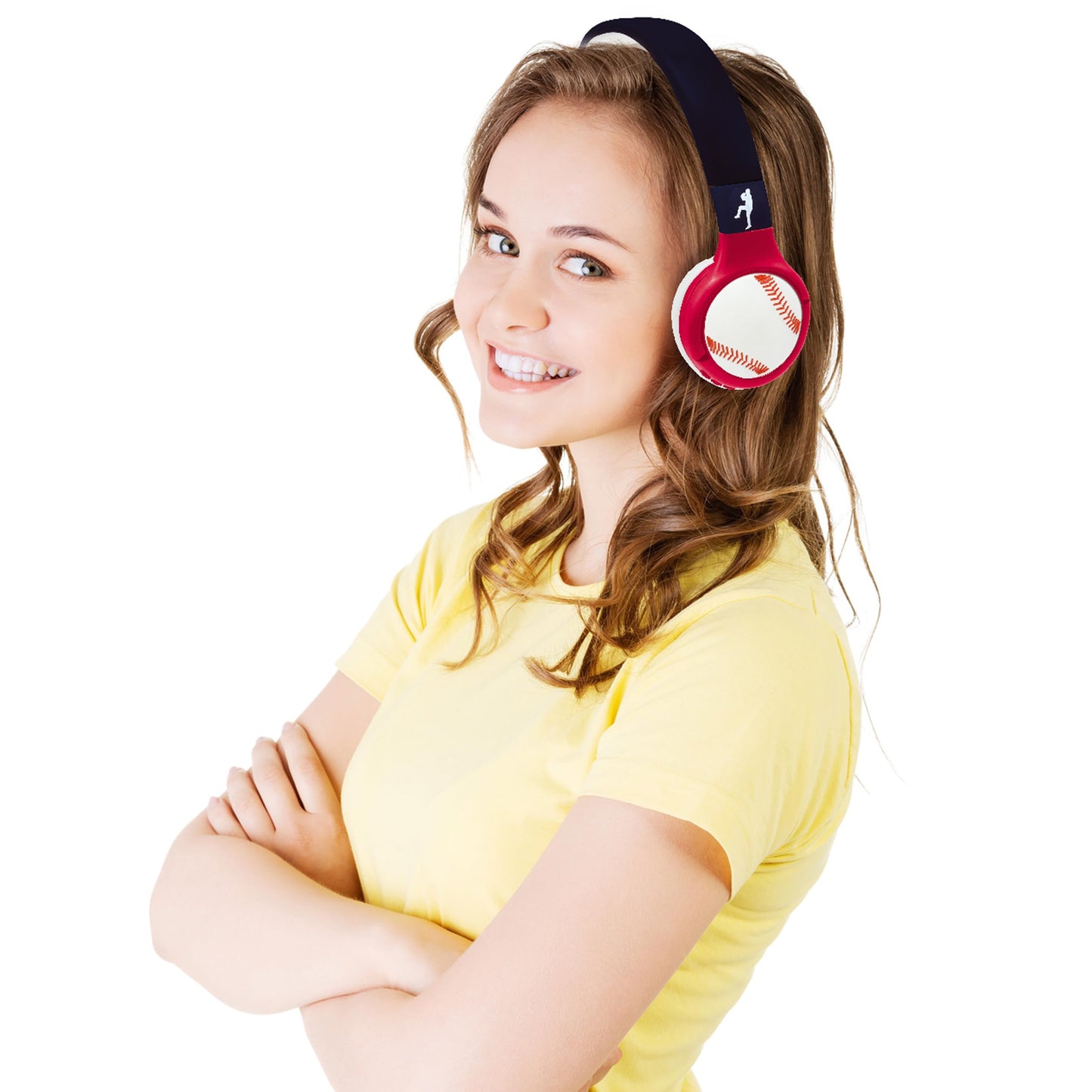 LEXiBOOK, Baseball, 2-in-1 Bluetooth & Wired Headphones with Microphone and Control Buttons, Foldable and Adjustable, Long-Lasting Rechargeable…